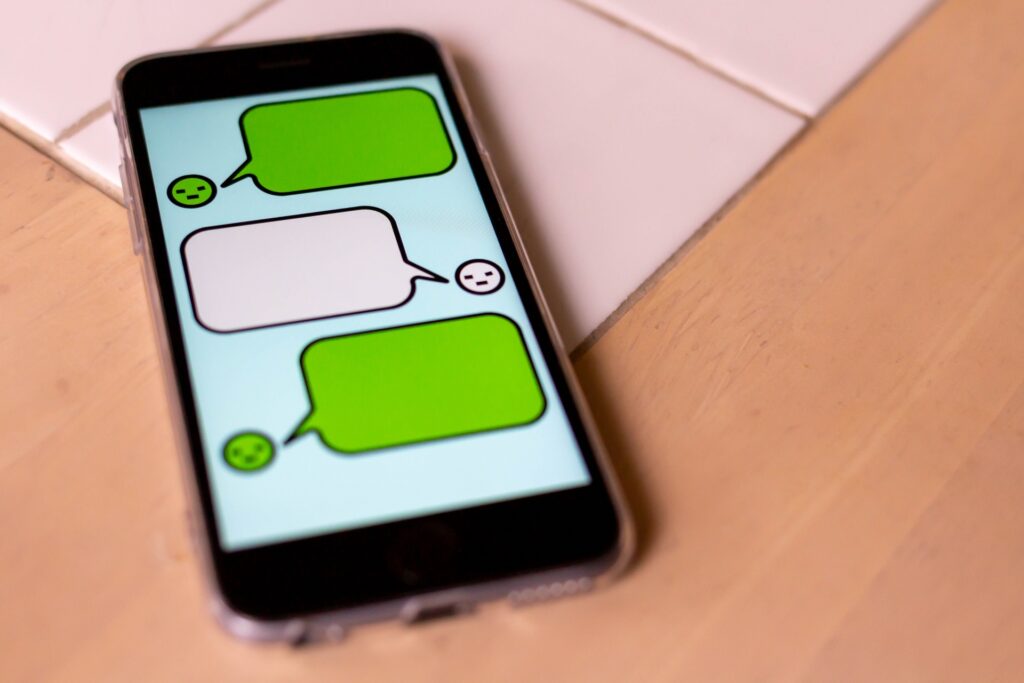 LINE風会話画面